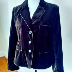 Willi Smith chocolate brown velveteen blazer size L